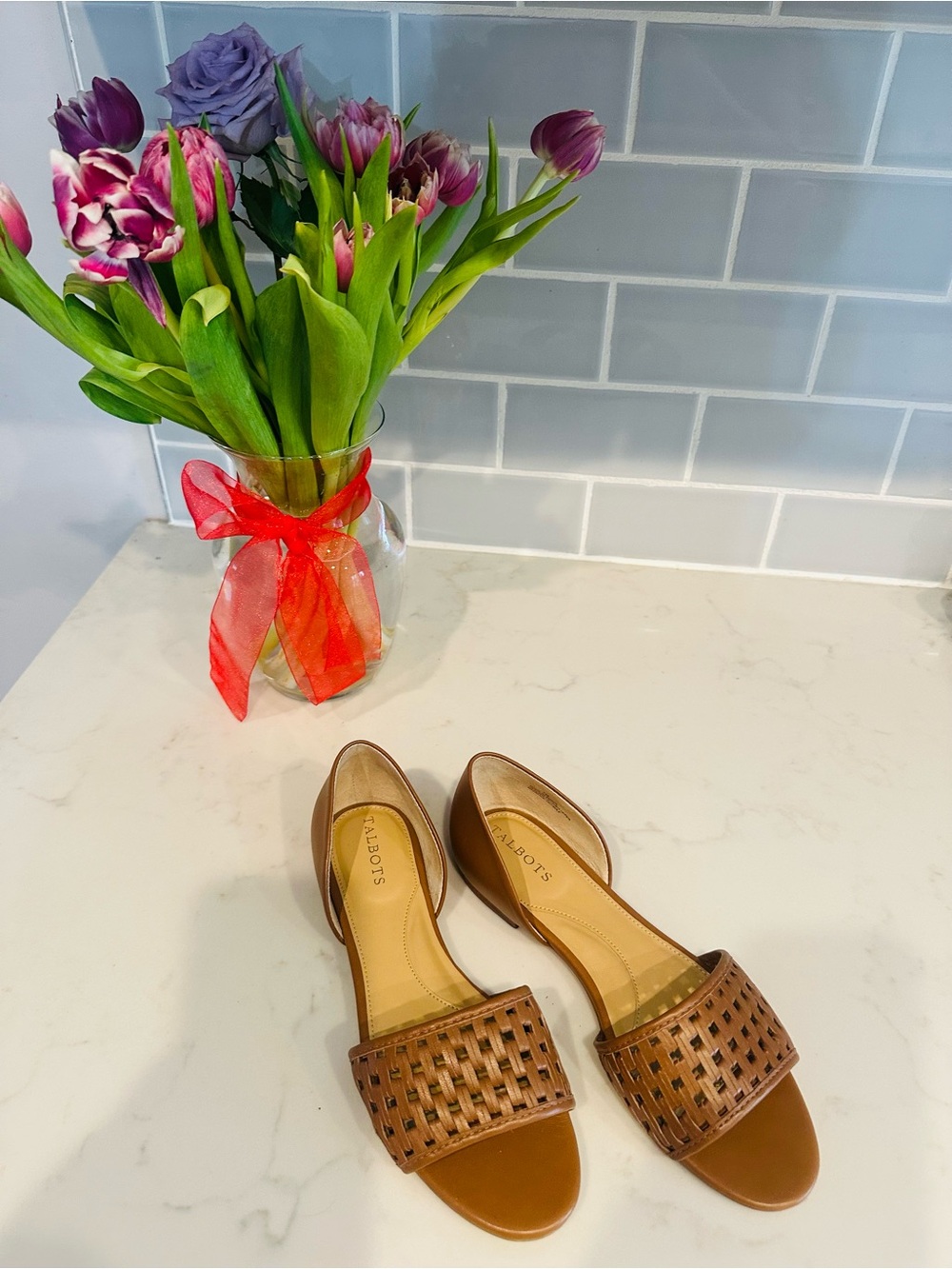 Talbots Women's Brown Leona Woven Shoes Size 7